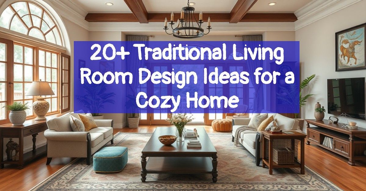 20+ Traditional Living Room Design Ideas for a Cozy Home