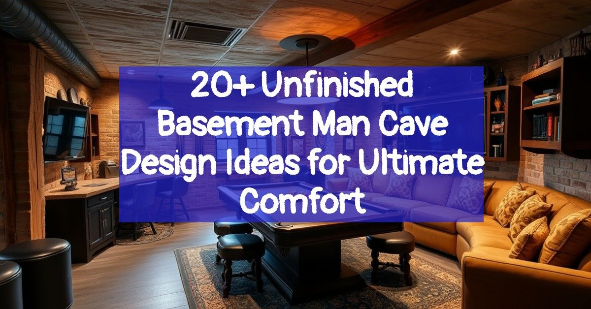 20+ Unfinished Basement Man Cave Design Ideas for Ultimate Comfort