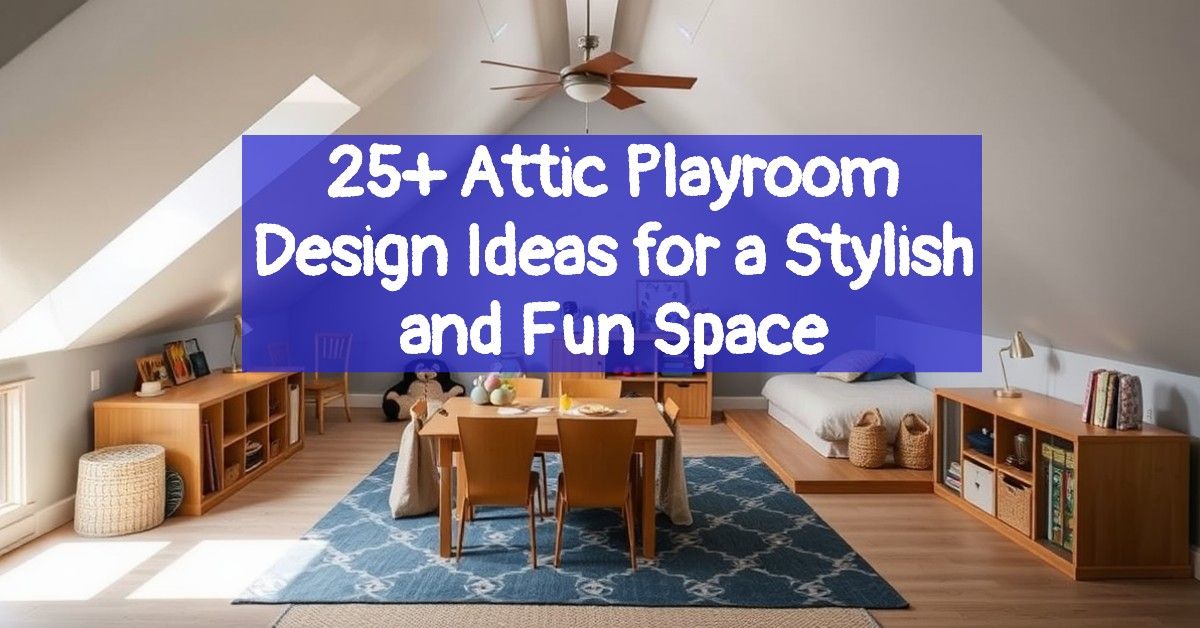 25+ Attic Playroom Design Ideas for a Stylish and Fun Space