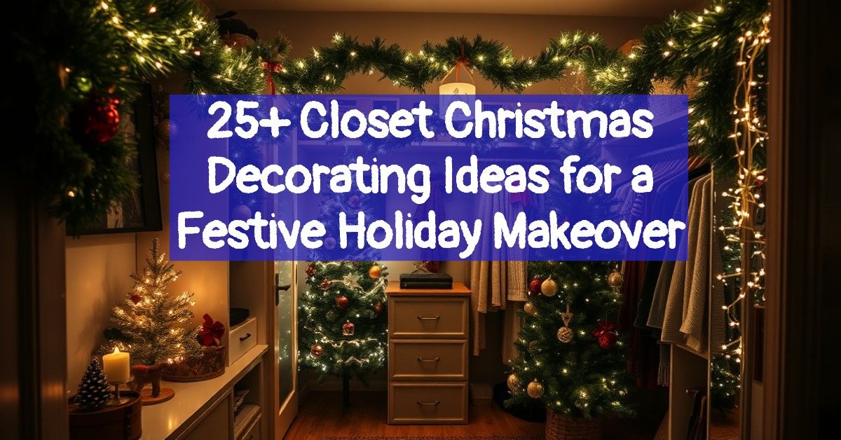 25+ Closet Christmas Decorating Ideas for a Festive Holiday Makeover