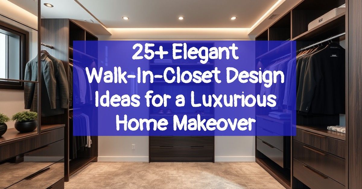 25+ Elegant Walk-In-Closet Design Ideas for a Luxurious Home Makeover