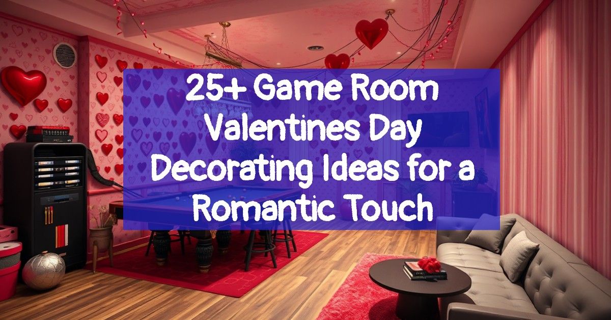 25+ Game Room Valentines Day Decorating Ideas for a Romantic Touch