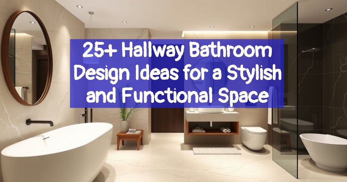 25+ Hallway Bathroom Design Ideas for a Stylish and Functional Space