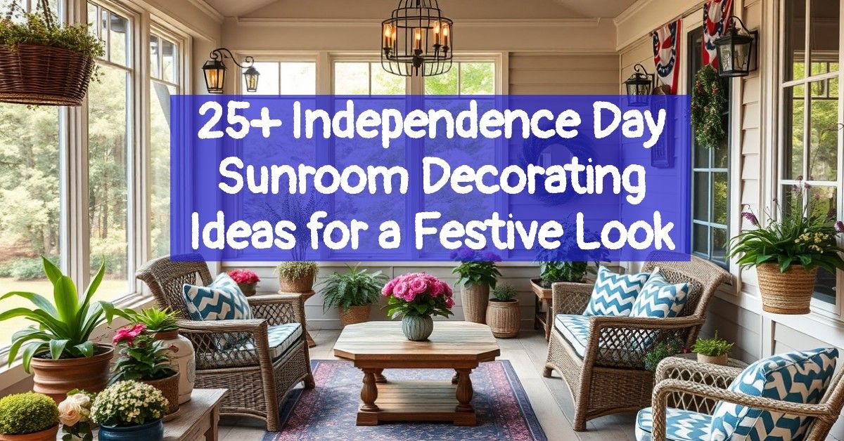 25+ Independence Day Sunroom Decorating Ideas for a Festive Look