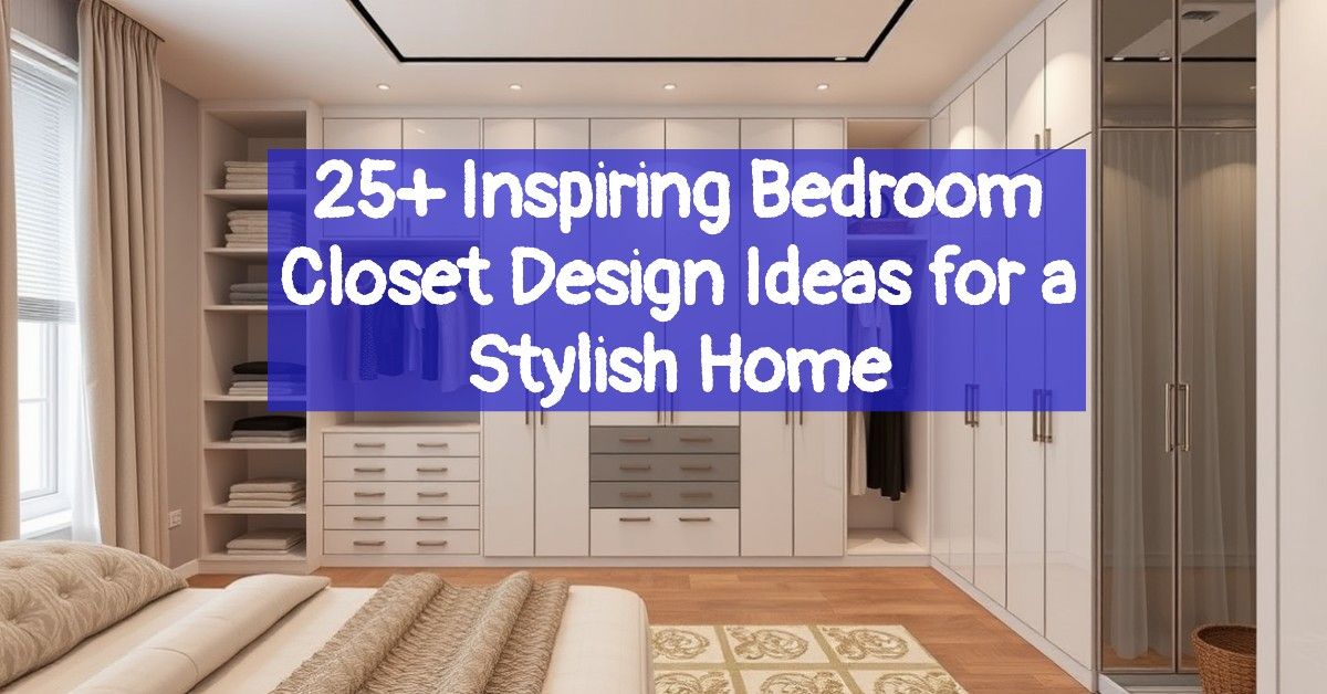 25+ Inspiring Bedroom Closet Design Ideas for a Stylish Home