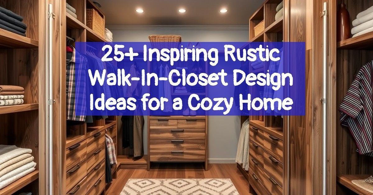 25+ Inspiring Rustic Walk-In-Closet Design Ideas for a Cozy Home