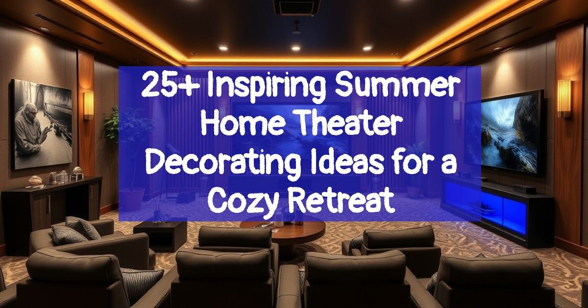 25+ Inspiring Summer Home Theater Decorating Ideas for a Cozy Retreat