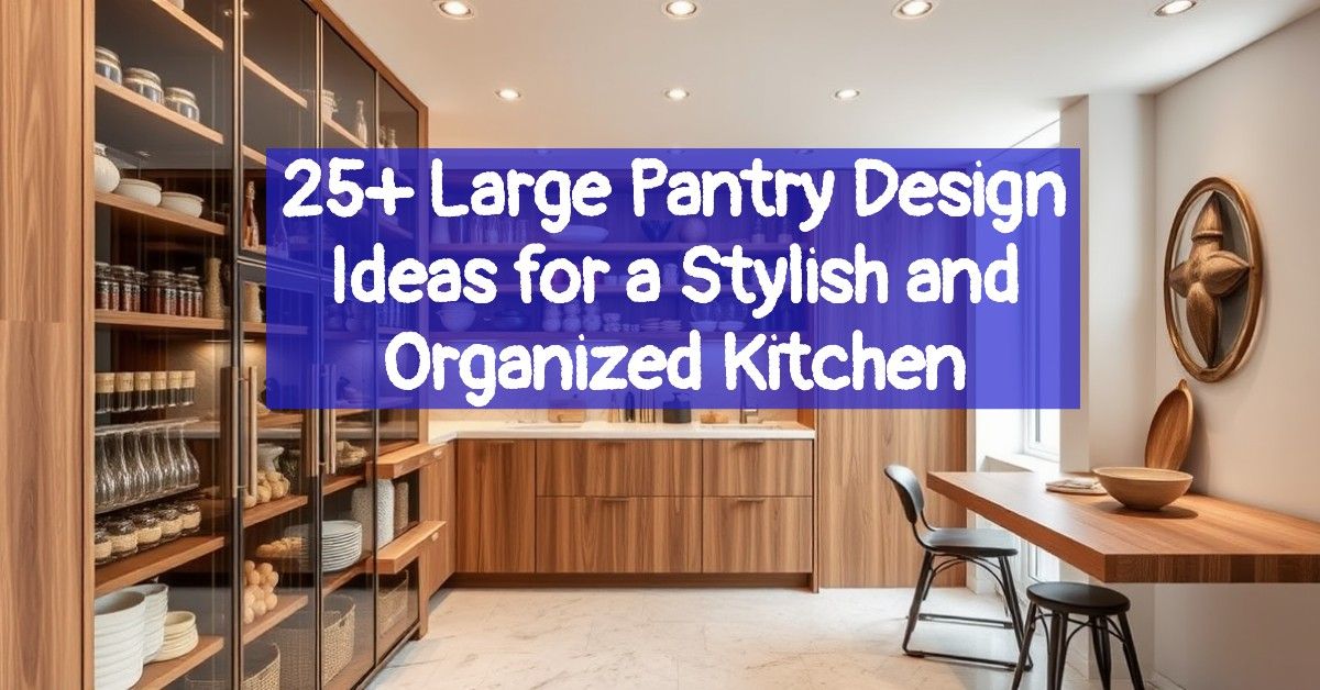 25+ Large Pantry Design Ideas for a Stylish and Organized Kitchen
