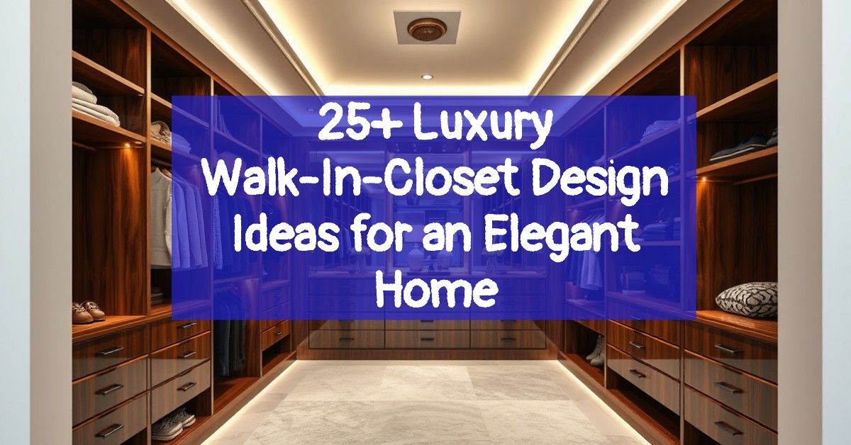 25+ Luxury Walk-In-Closet Design Ideas for an Elegant Home