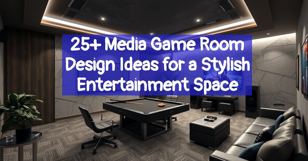 25+ Media Game Room Design Ideas for a Stylish Entertainment Space
