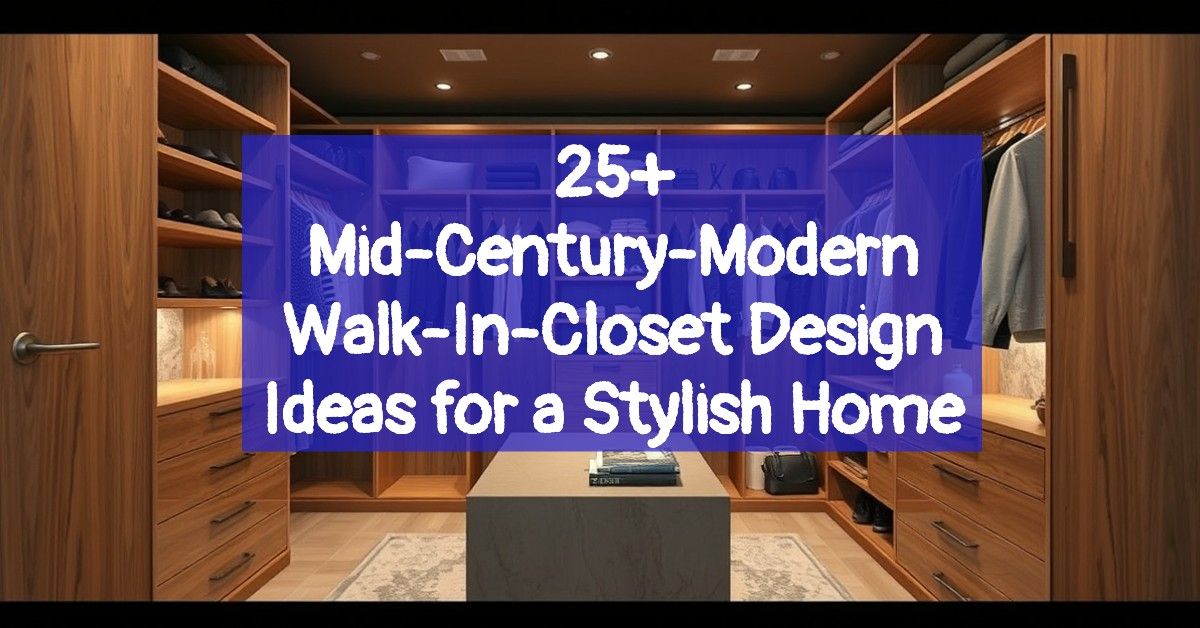 25+ Mid-Century-Modern Walk-In-Closet Design Ideas for a Stylish Home