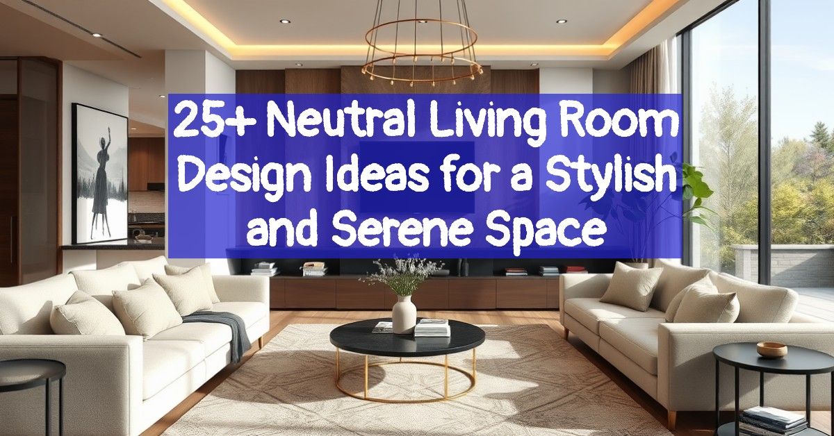 25+ Neutral Living Room Design Ideas for a Stylish and Serene Space