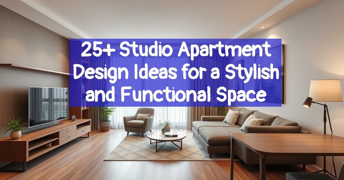 25+ Studio Apartment Design Ideas for a Stylish and Functional Space