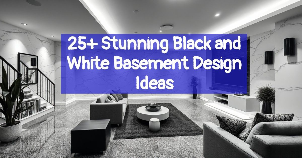 25+ Stunning Black and White Basement Design Ideas