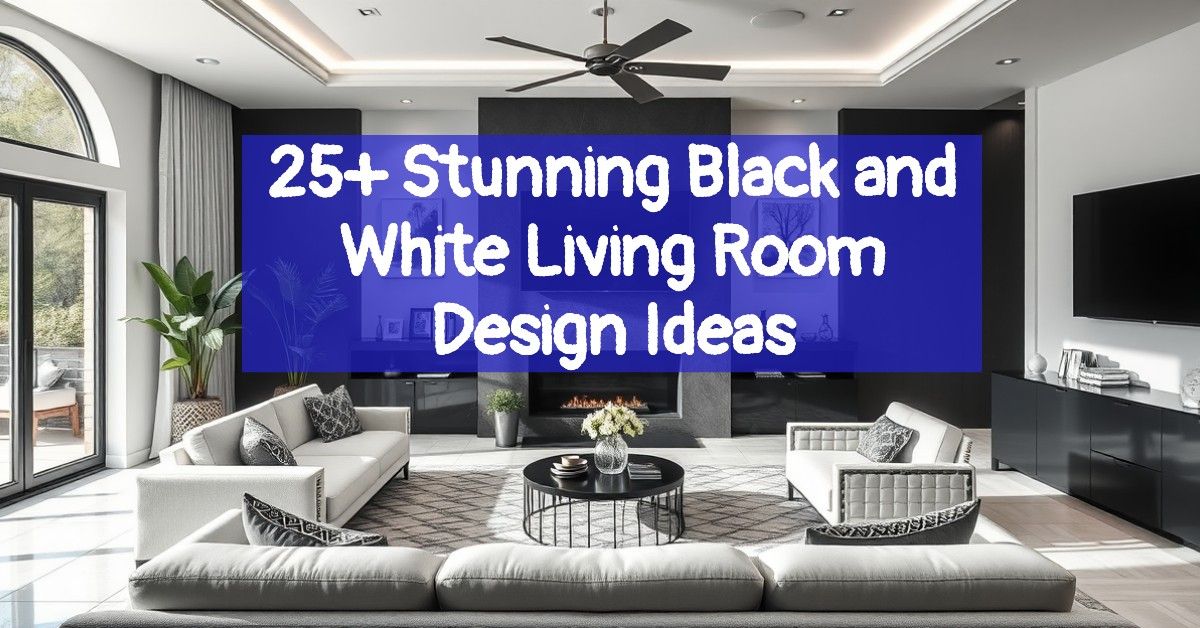 25+ Stunning Black and White Living Room Design Ideas