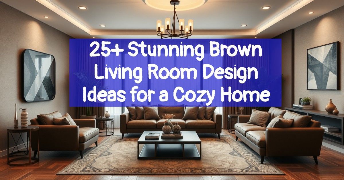 25+ Stunning Brown Living Room Design Ideas for a Cozy Home