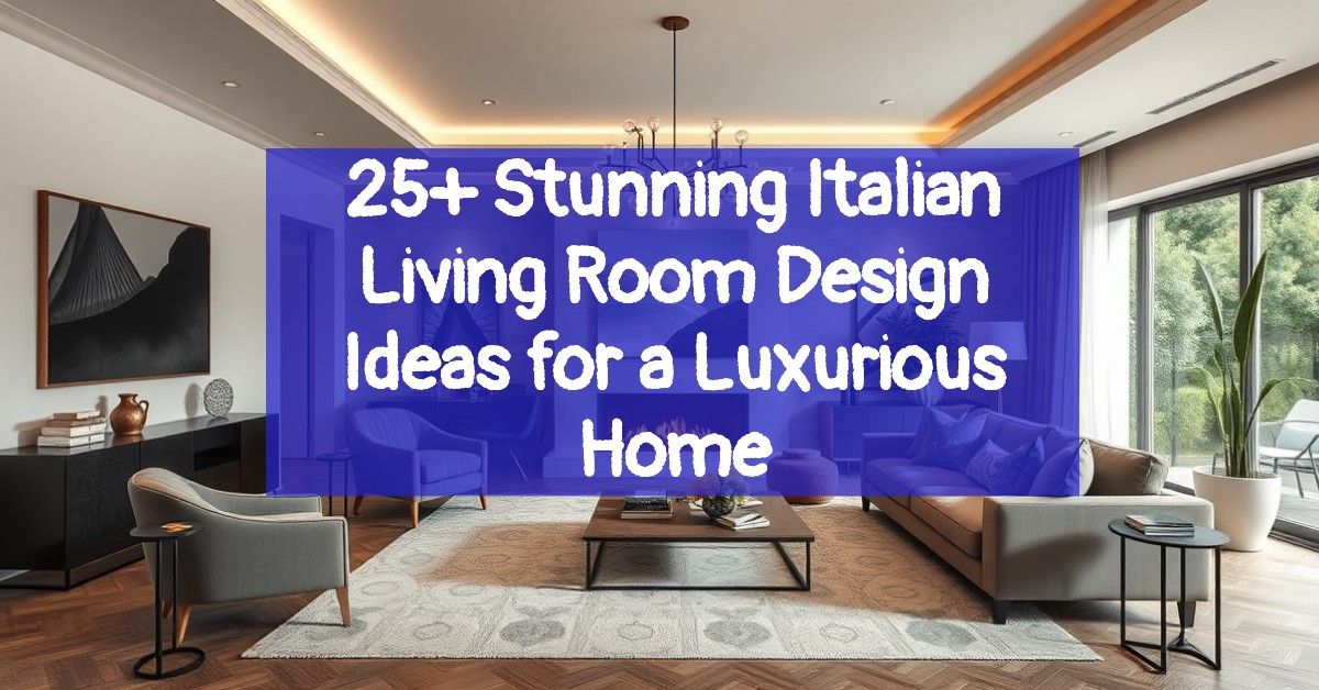 25+ Stunning Italian Living Room Design Ideas for a Luxurious Home