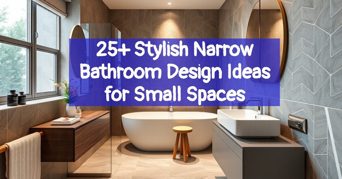 25+ Stylish Narrow Bathroom Design Ideas for Small Spaces