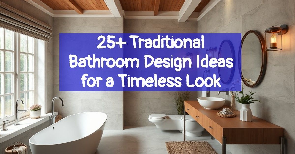 25+ Traditional Bathroom Design Ideas for a Timeless Look
