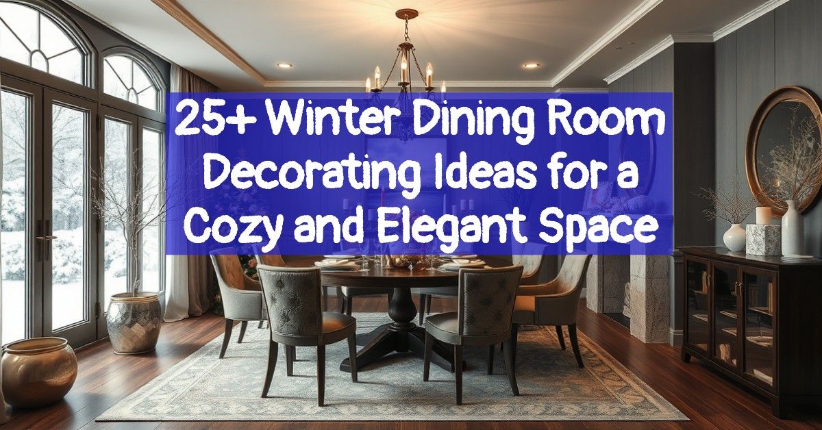25+ Winter Dining Room Decorating Ideas for a Cozy and Elegant Space